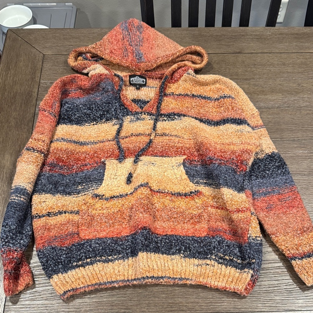 Angie‎ Multicolor Striped Hooded Sweater